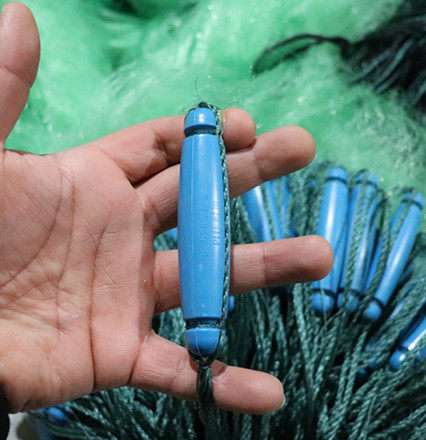 渔网鱼网粘网塑料浮漂穿孔网坠三层挂网沉网捕鱼网丝网鲢鱼网沾网