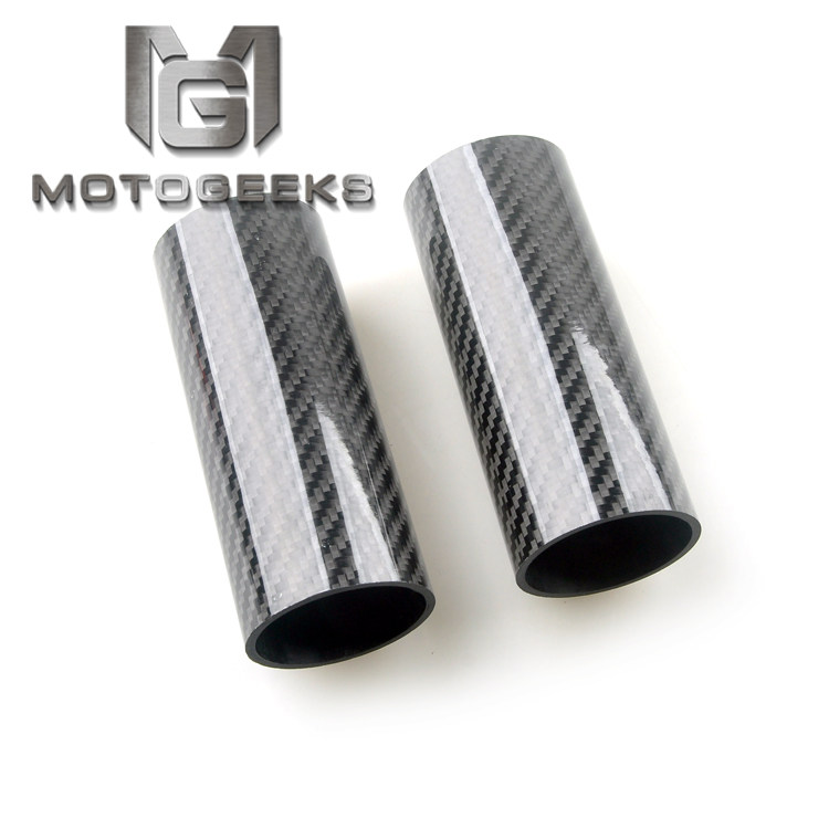 适用于 凯旋BOBBER 避震套摩托车 前避震改装装饰套 斜纹光亮碳圈