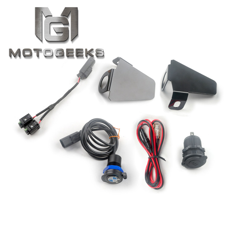 适用于 BMW宝马R1200GS/R1250GS/ADV后座USB充电器+点烟器套装