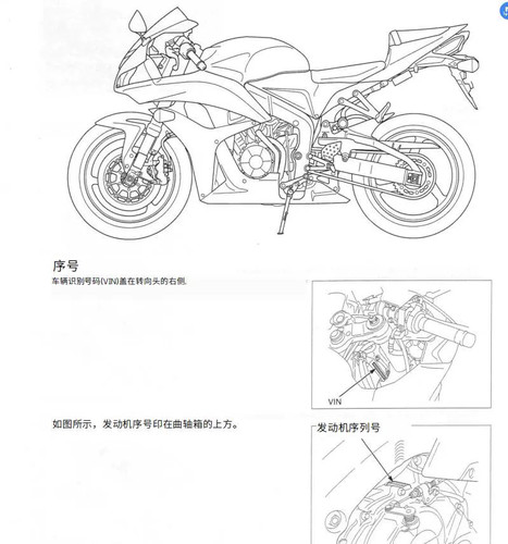 适用本田CBR600 1000 F5 CB500/650r/400/500X/F 190维修手册扭矩