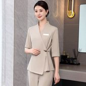 韩式 透气医美 高端spa养生皮肤管理美容师足疗按摩技师工作服套装