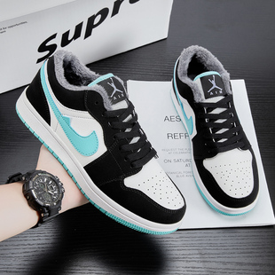 黑白勾勾熊猫鞋女款系带摩擦有声轻便加绒休闲运动板鞋女春夏显瘦