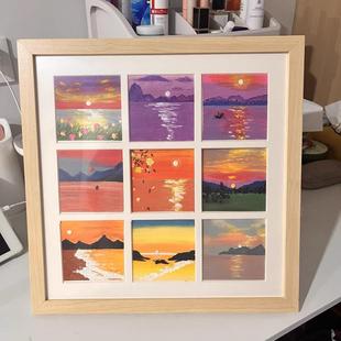 四宫格九宫格相框10X10油画棒相框油画框diy作品框摆台挂墙装饰画