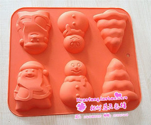 XJ132 Six -Kong Snowman Saint Mold mold super cute cake mold handmade soap mold