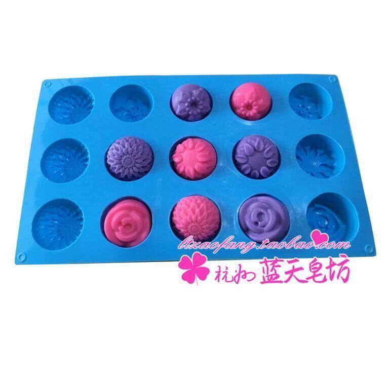 xj464 硅胶手工皂模 蛋糕模具 巧克力模 玫瑰 菊花 葵花 五片花