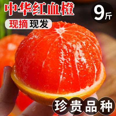 血橙9斤中华红橙子新鲜水果当季整箱大果孕妇红心甜脐手剥雪橙5斤
