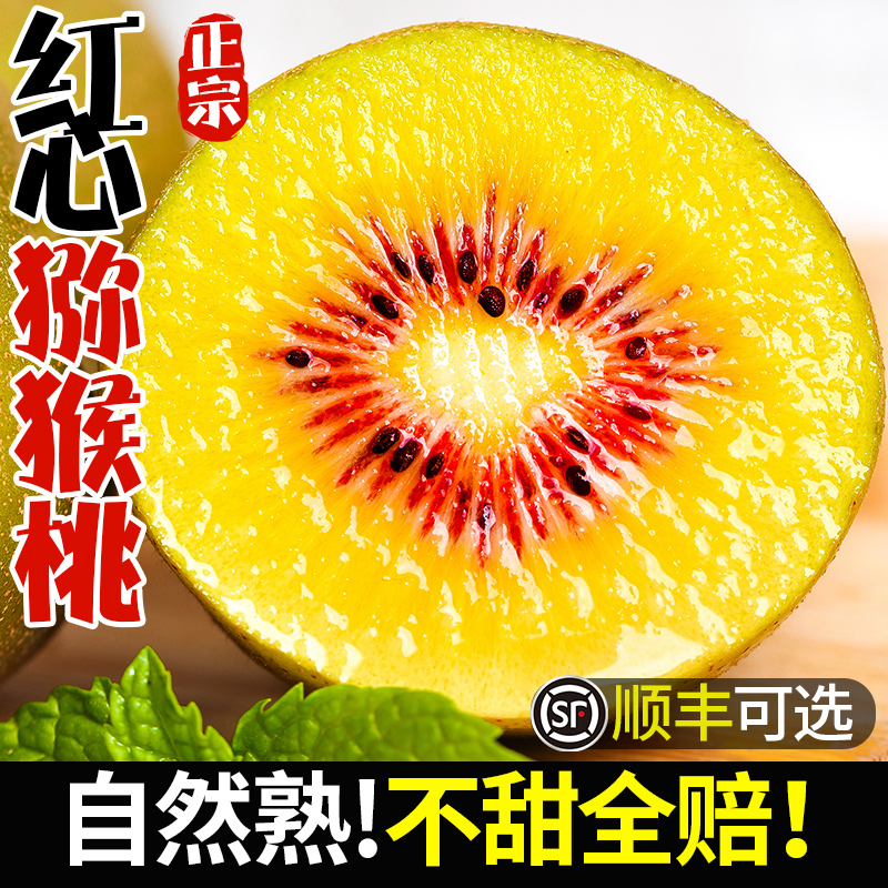 四川红心猕猴桃新鲜顺丰包邮水果当季奇异果弥猴桃大果整箱蒲江10