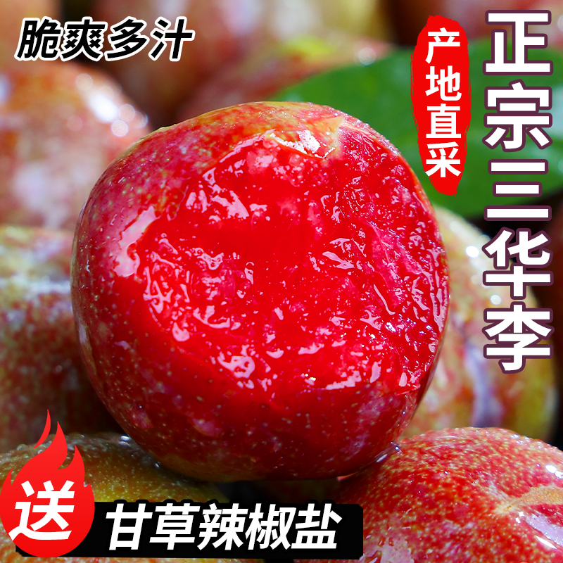 正宗红心三华李5斤新鲜水果钱排三月李大果当季现摘孕妇整箱包邮