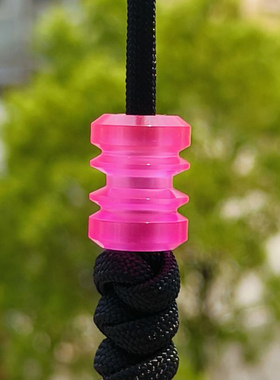 SSD工作室粉色树脂伞绳EDC刀坠背包挂坠吊坠DIY珠折刀手链珠挂件