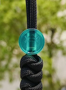 SSD工作室蓝色树脂伞绳微笑刀坠EDC背包挂坠吊坠DIY珠折刀手链