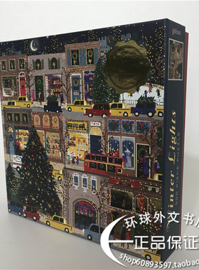 现货 Galison进口拼图 圣诞冬灯Winter Lights Foil Puzz节日之夜