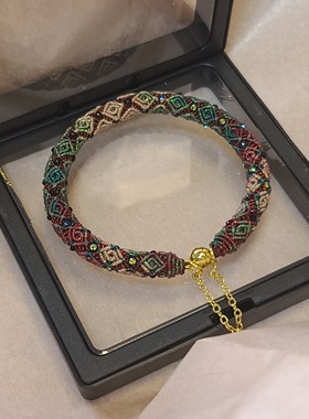 【黑神话悟空】钱滚滚立体回纹手镯国潮高级复古编绳气质新款时尚