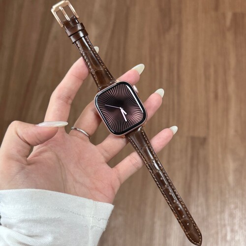适用苹果手表显白竹节琥珀iwatch表带秋冬applewatch表带创意表链