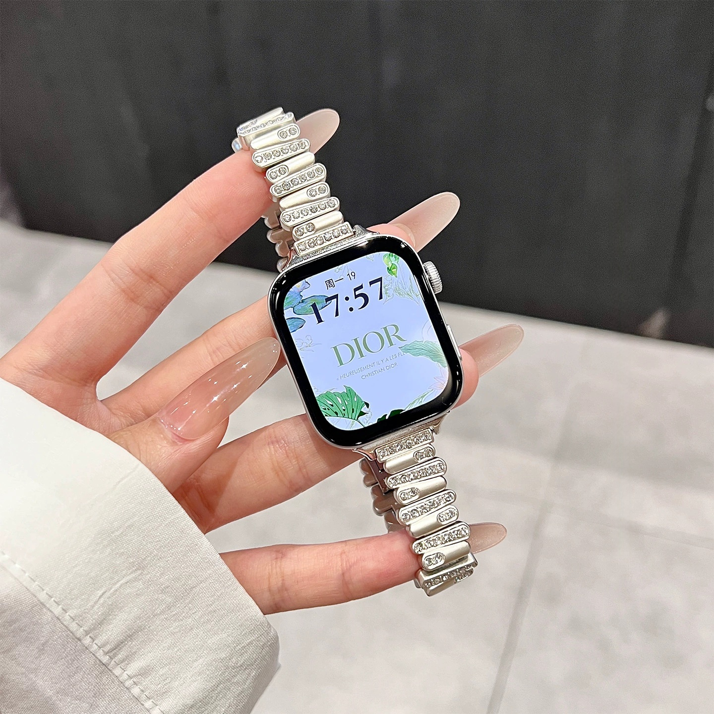 适用华为fit4/pro手表fit3表带不规则闪钻金属不锈钢蝴蝶扣高级感