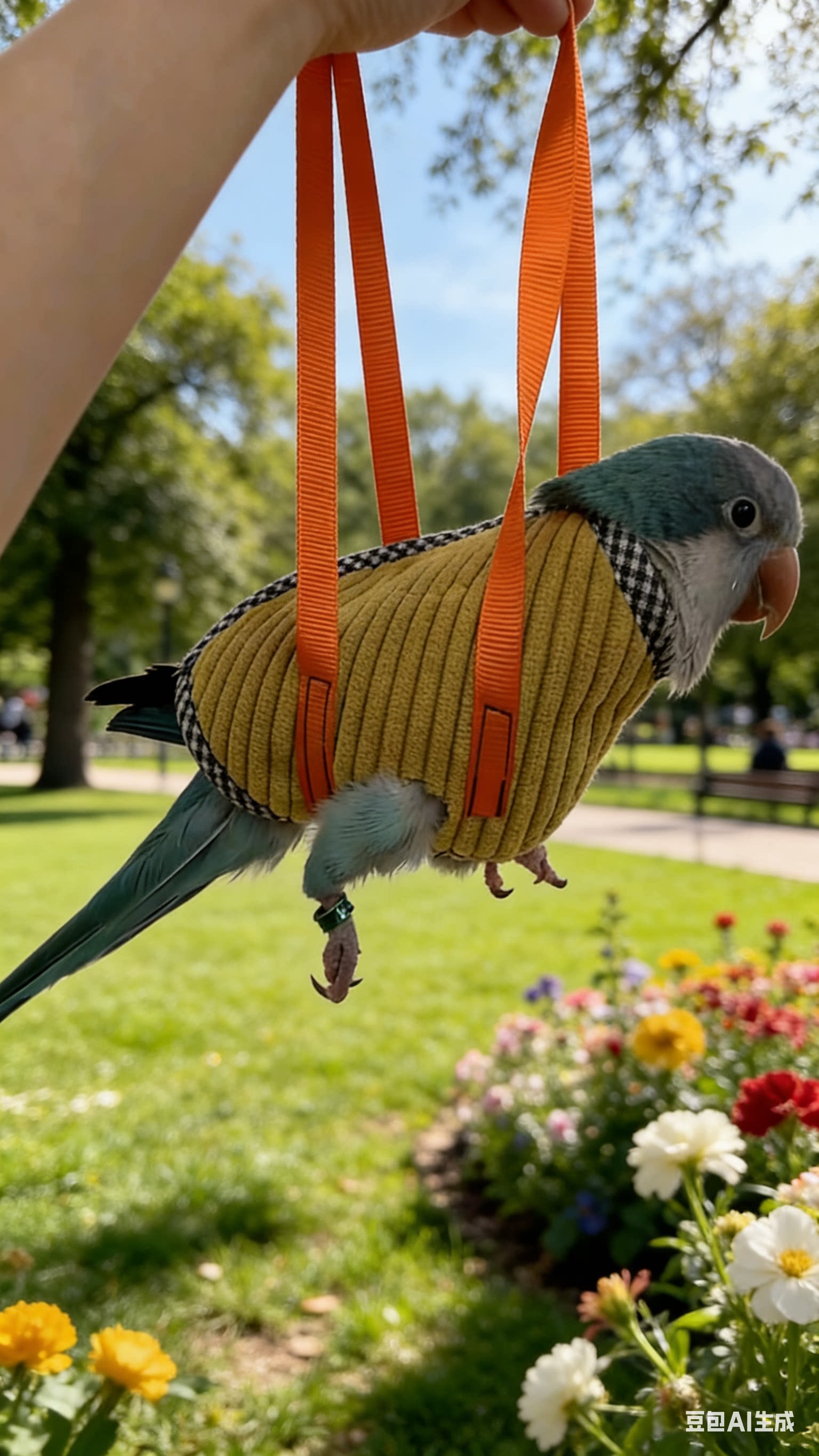 鹦鹉遛鸟神器鹦鹉剪指甲固定带鹦鹉户外遛鸟新款手提袋手工制作