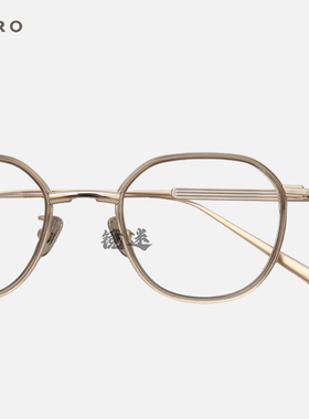 miromiro日式女款高度近视高端手工眼镜框纯钛方圆框透明镜架超轻