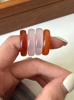 2024秋新闭口食指指环黄玛瑙百搭