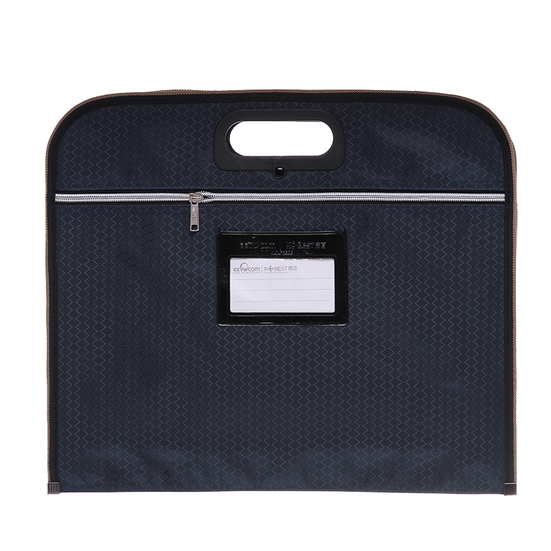 康百文件袋帆布包a4手提袋资料袋商务拉链多层防水办公包牛津布定制公文包男文件包会议大容量收纳袋拉链袋女