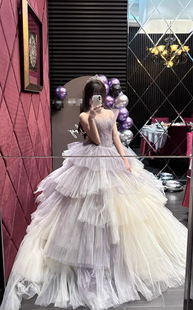 出租韩国艺匠卜柯文联名婚纱仙女晚礼服裙重工高级感轻奢主持人