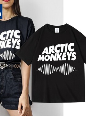 ArcticMonkeys音乐节欧美独立摇滚北极猴乐队潮流纯棉短半袖T恤男