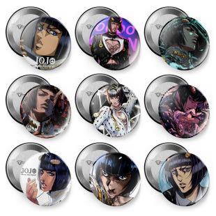 jojo奇妙冒险黄金之风布加拉提周边徽胸章书包挂件冰箱贴吧唧谷子