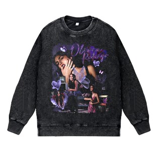 美式说唱嘻哈rapper水洗做旧卫衣olviarodrigo奥利维亚·罗德里戈