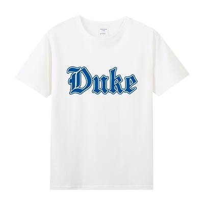 夏男女款T恤美式美国篮球名校杜克duke大学ncaa印花周边纯棉短袖