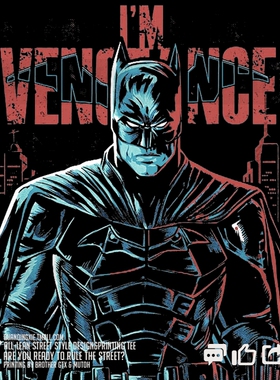 DC蝙蝠侠欧美电影联名潮牌周边印花T恤纯棉圆领夏宽松短袖男女bf