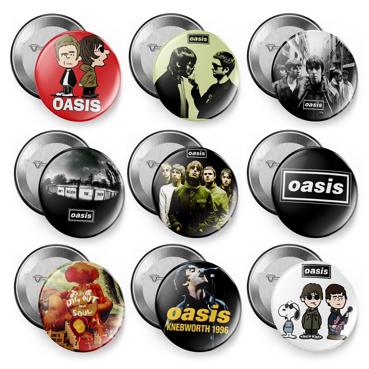 oasis绿洲吧唧徽胸章挂件冰箱贴