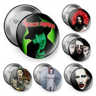 欧美manson玛丽莲曼森金属乐队摇滚吧唧徼章挂件别针磁贴冰箱贴