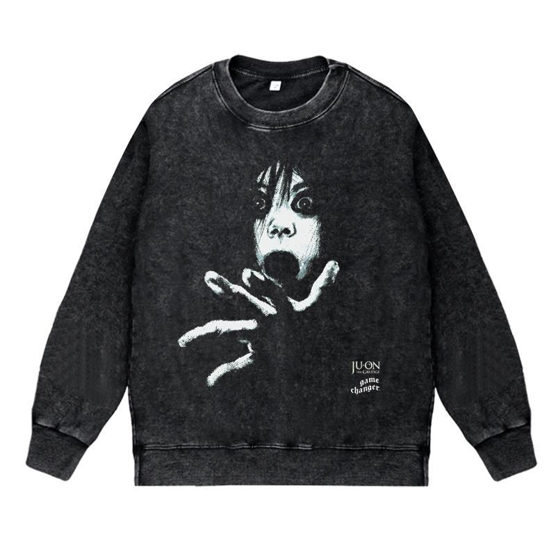 美式复古圆领无帽卫衣