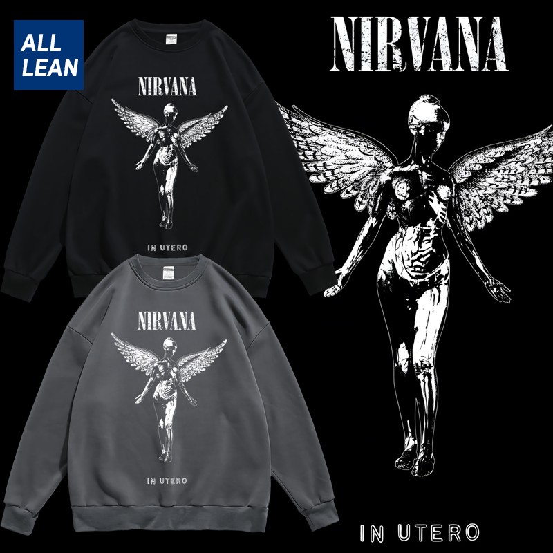 欧美nirvana科特柯本潮流穿搭inutero重金属乐队摇滚音乐节卫衣