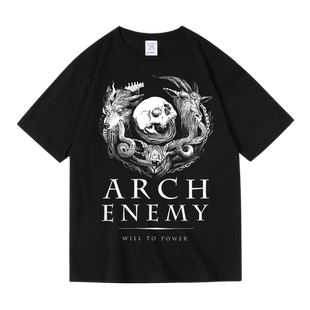 Arch Enemy欧美摇滚大敌乐队旋律金属潮流纯棉短半袖T恤男女夏季