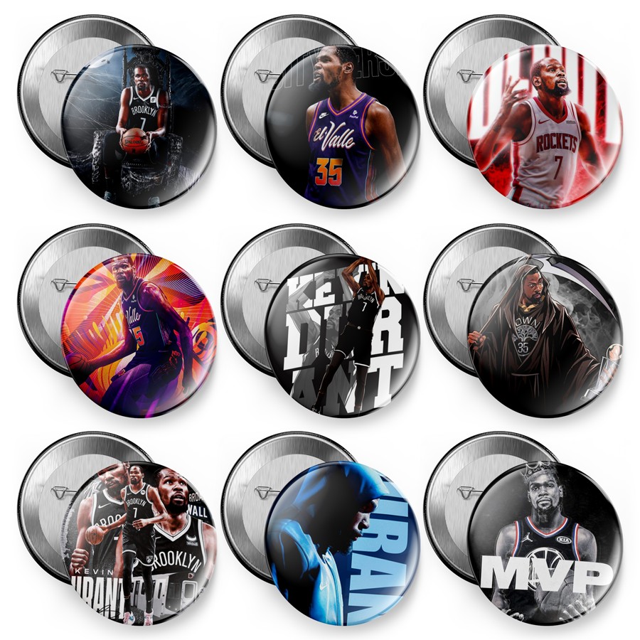 杜兰特胸章书包挂件磁吸冰箱贴