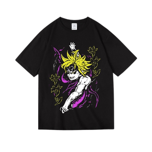 日本二次元卡通动漫画七大罪愤怒周边纯棉圆领短袖T恤男女夏季bf