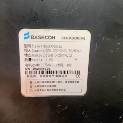议价 百事康伺服驱动器，型号：BSDC040B3A一0.75KW，可维修