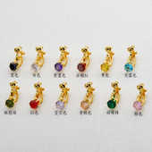 酷啦娜无耳洞锆石耳夹转换器插入式 耳针无耳洞diy耳钉改耳夹配件