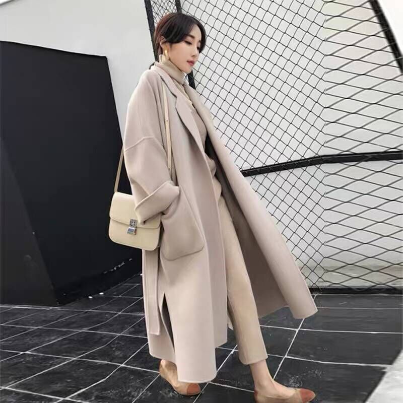 毛呢外套女中长款2025秋冬新款韩版加厚赫本风小个子呢子大衣流行