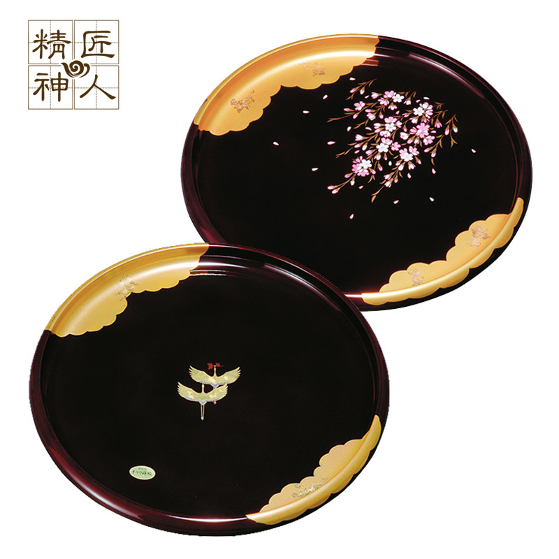 新款 现货 日本原装进口 金箔彩绘托盘   茶盘 果盘 日式盘子漆器在类目 餐饮具, 茶具, 茶盘中 - 来自Buy2taobao.com提供专业的淘宝代购服务