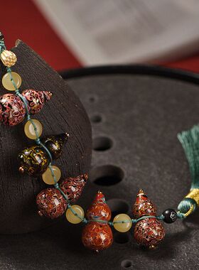 非遗手工大漆小葫芦挂件车挂工艺品福州漆器特色礼品挂饰文玩小件