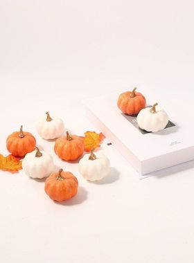 仿真小南瓜套装造型摆件精致盆景家居创意厂家直销手工