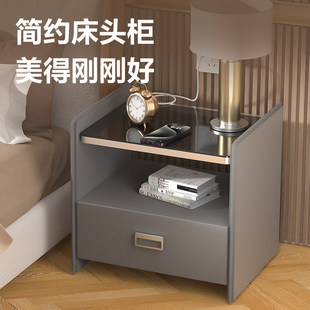 新款得力智能密码指纹保管箱年保险柜床头柜卧室小型家用置物架防盗轻奢高级感首饰保管箱简约收纳2026新款