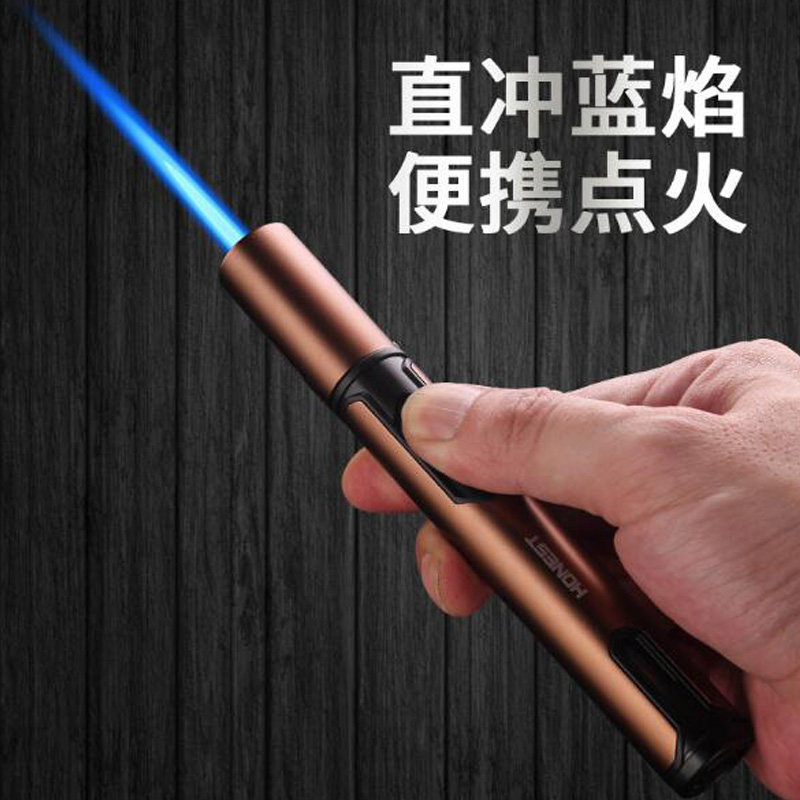 个性超强圆柱直冲香道充气打火机