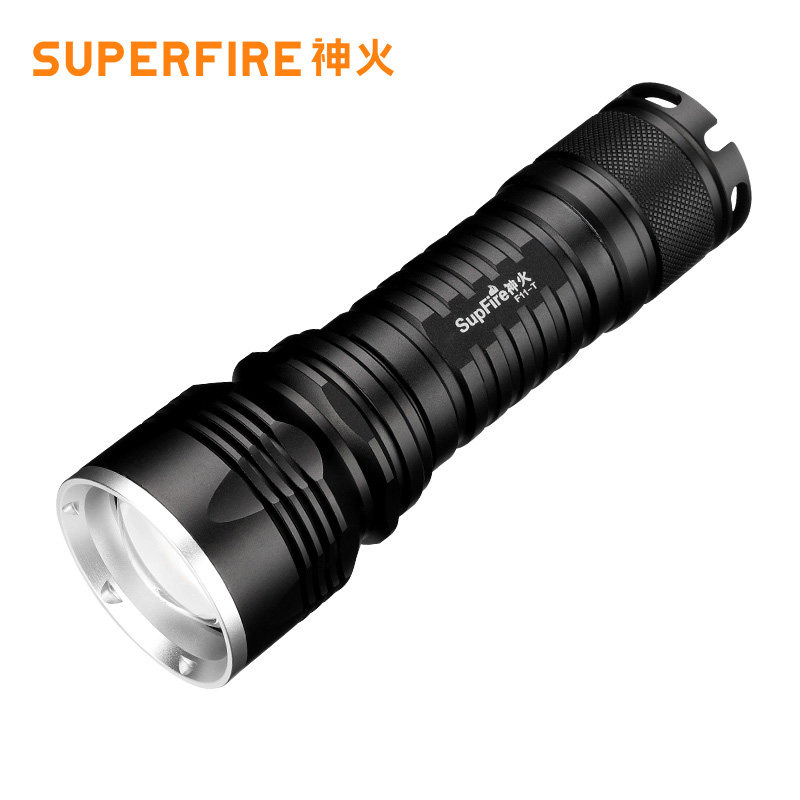 SupFire神火F11骑行手电筒 强光可充电家用Led超亮户外变焦远射灯