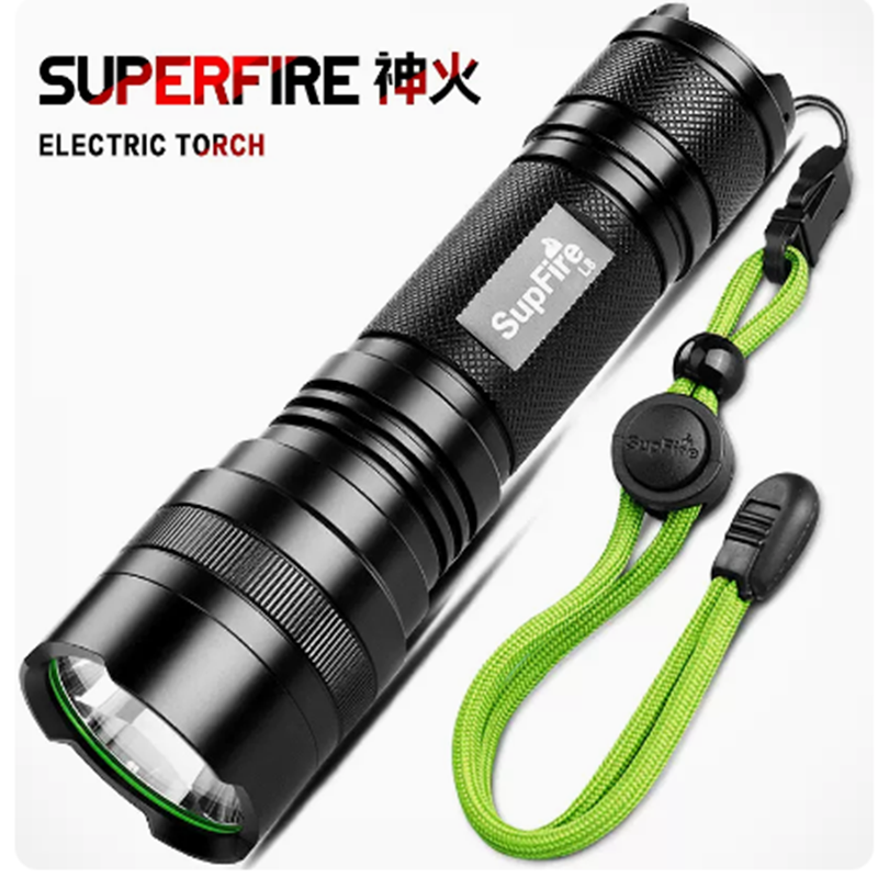 正品SupFire 神火L8-L2强光手电筒Led远射氙气充电骑行26650手电