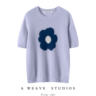 炸 慵懒丝羊绒提花针织衫 天 梦幻浪漫高颜值法式 女 太爱了 美