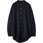 我爱死了！美！廓形衬衫羊绒衫女中长款开衫POLO领纯羊绒毛衣宽松