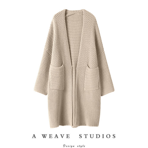 针织开衫高端100%纯山羊绒衫重磅