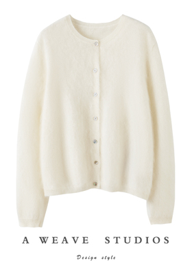 100%山羊绒拉绒小香风女士外套baby软糯