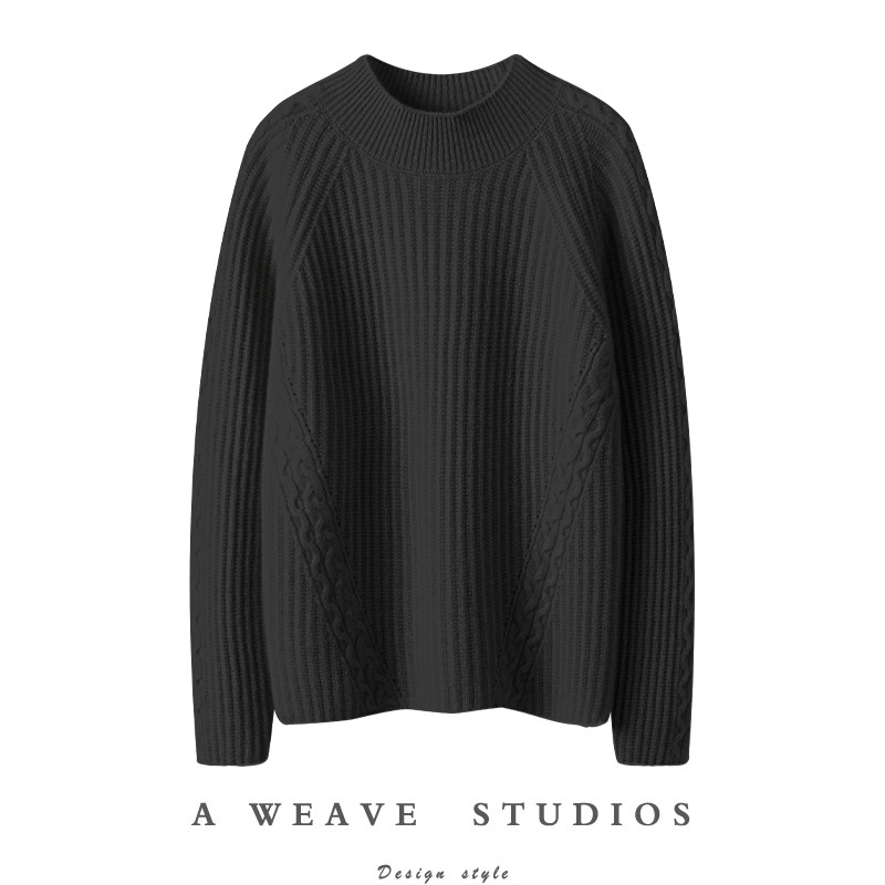 穿搭灵感~加厚羊绒衫女100纯山羊绒半高领宽松纯羊绒毛衣,女装/女士精品,羊绒衫,淘宝优惠券,粉丝福利购,淘宝优惠卷